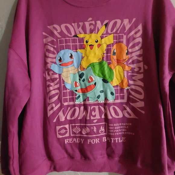 Sweater Pokemon 1995, Women's Size L,purple, Polyester, Rayón, Spandex. - Picture 5 of 7
